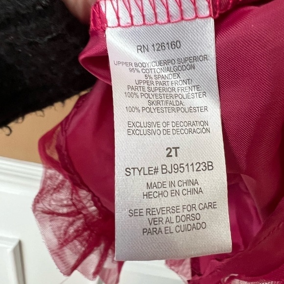 Betsey Johnson Toddler Girls Red Ruffle Sparkle Bow Dress Size 2T - Picture 4 of 4